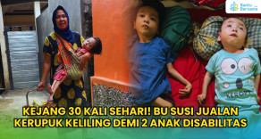 KEJANG 30 KALI SEHARI! Bu Susi Jualan Kerupuk Keliling Demi 2 Anak Disabilitas