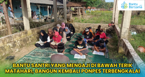 Mengaji Di Bawah Terik Matahari Bangun Kembali Ponpes Terbengkalai