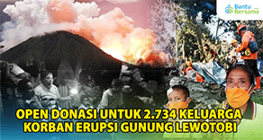 Open Donasi Untuk 2.734 Keluarga Korban Erupsi Gunung Lewotobi